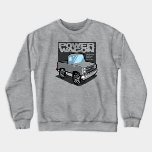 Bright Silver Metallic - Power Wagon (1980 - White-Based) Crewneck Sweatshirt